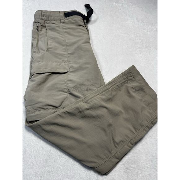 The North Face Pants Mens XL Khaki Tan Convertible Zip Off Belted Hiking 34-36” - Picture 8 of 8